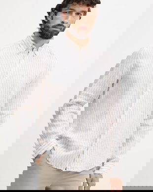 BOSS cămașă pentru bărbați, din in LIAM