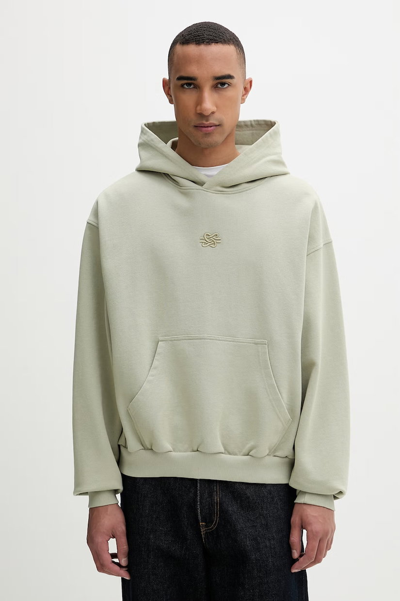 Filling Pieces hanorac cu glugă bărbătesc din bumbac Boxy Embroidered