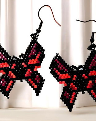 Cercei Handmade Fluture Nocturn  Miyuki Delica