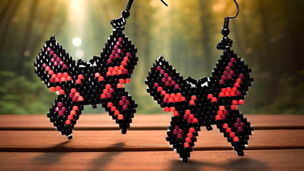 Cercei Handmade Fluture Nocturn Miyuki Delica