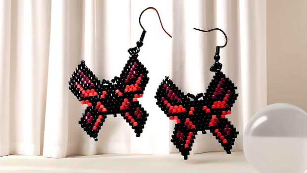 Cercei Handmade Fluture Nocturn Miyuki Delica