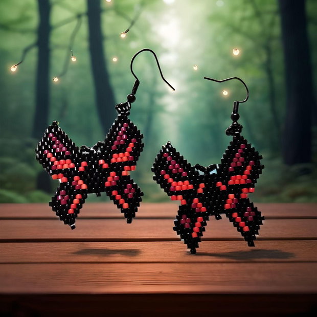 Cercei Handmade Fluture Nocturn Miyuki Delica