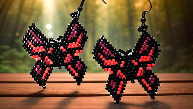 Cercei Handmade Fluture Nocturn Miyuki Delica