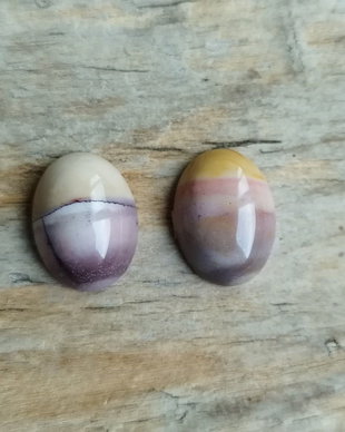 Cabochon jasp mookaite, 16x12 mm (2 buc)
