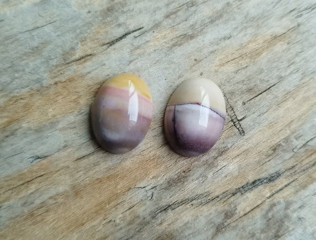 Cabochon jasp mookaite, 16x12 mm (2 buc)