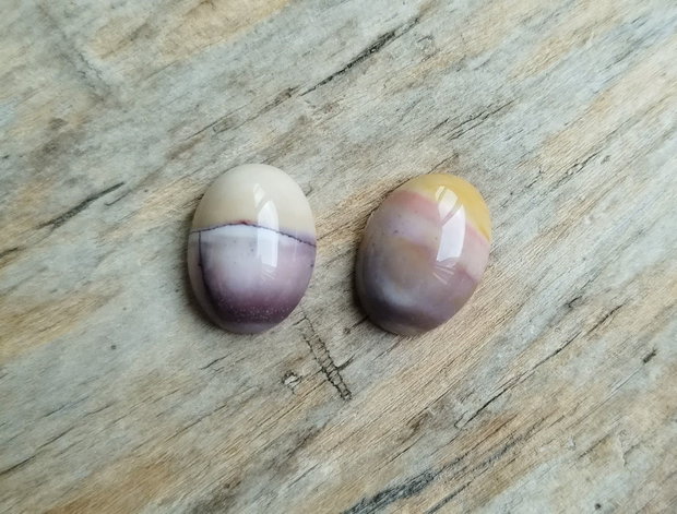 Cabochon jasp mookaite, 16x12 mm (2 buc)