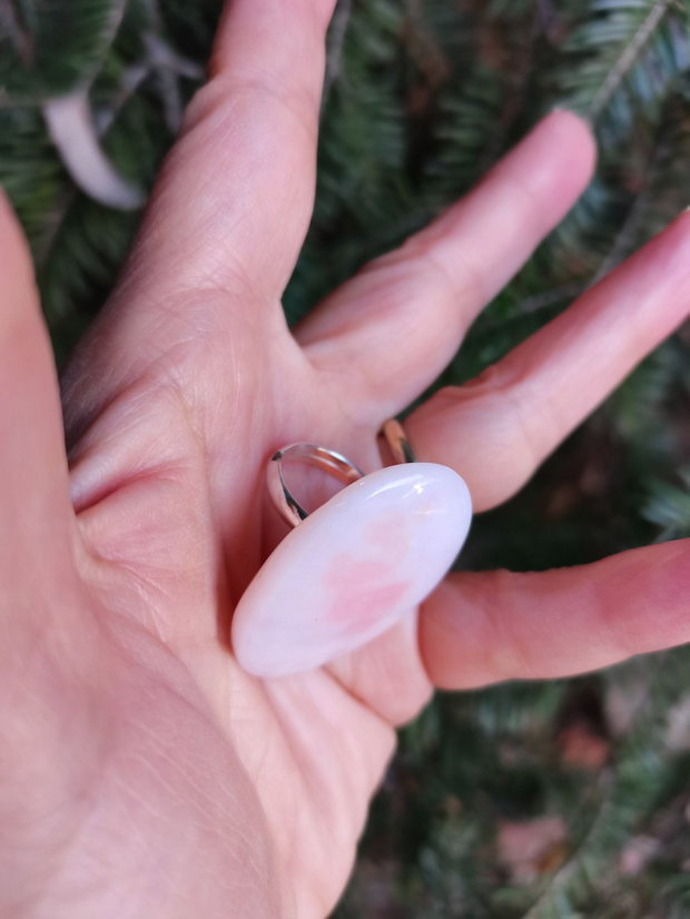 Inel Statement Opal Roz si argint 925 - Delicatete Eterata si Liniste | IN1266