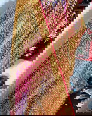 Cupon mătase brocard  cod 1