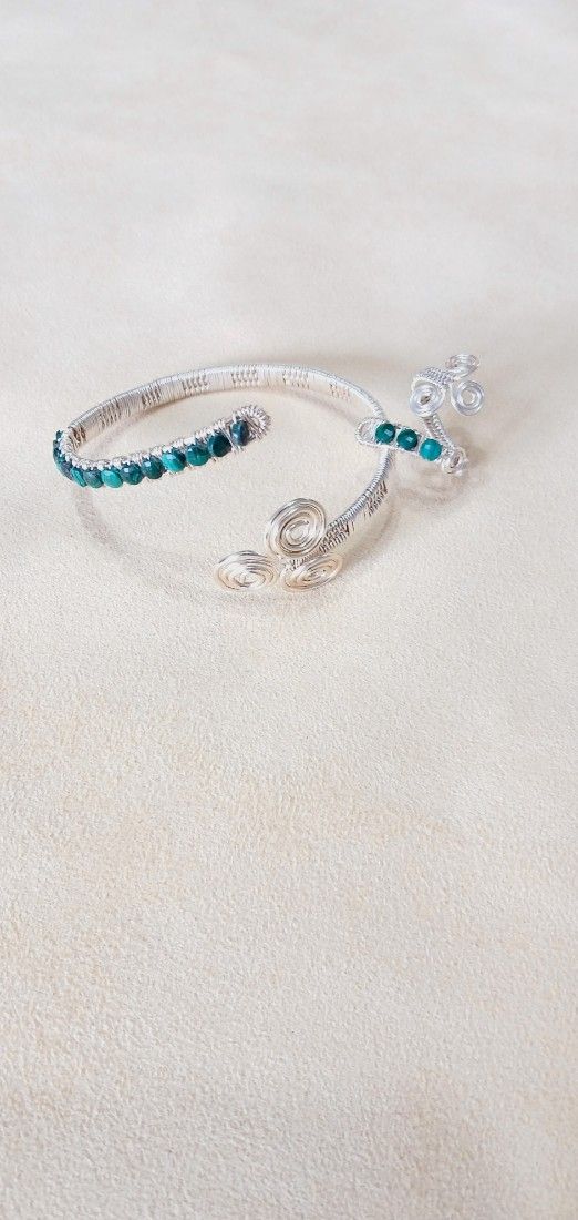 Set Bijuterii Handmade: Brățară Manșetă și Inel cu Malachit