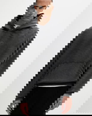 Filling Pieces hanorac cu glugă bărbătesc din bumbac Boxy Embroidered