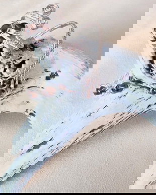 Set Handmade Wire Wrapped  Placat Argint & Cuarț Fumuriu