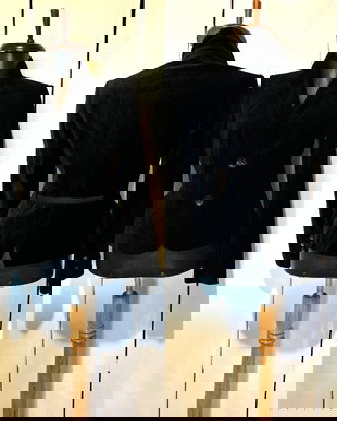 BREUINGER Sacou catifea neagră bumbac