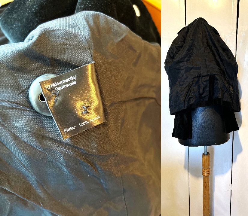 BREUINGER Sacou catifea neagră bumbac