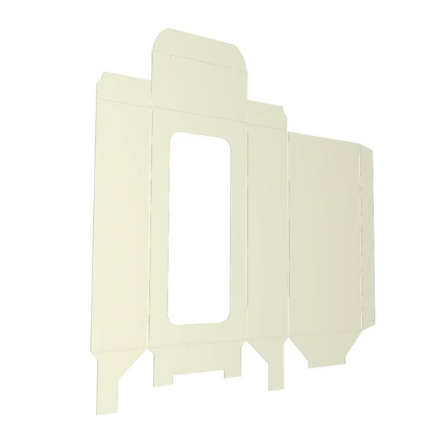 Cutie cadou albă cu fereastră Girafă 10x5x2,5 cm | ambalaj pentru bijuterii, lumânări, mărturii