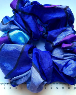 Scrunchie-elastic de par violet din matase artificiala