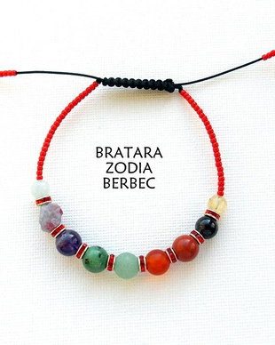 Bratara Zodia BERBEC+Rhinestone