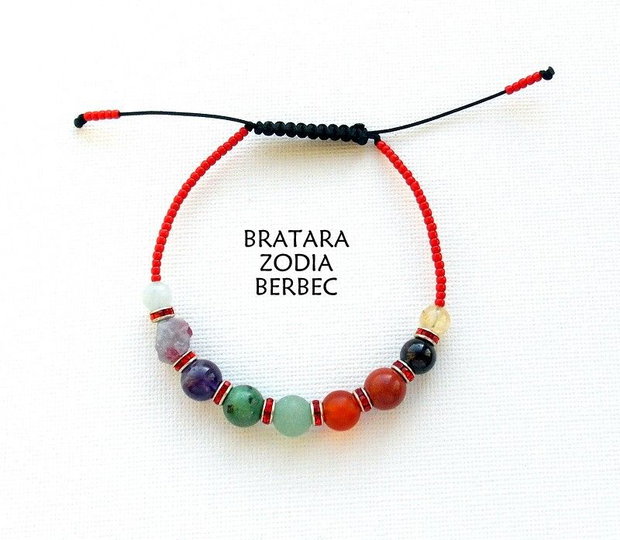 Bratara Zodia BERBEC+Rhinestone