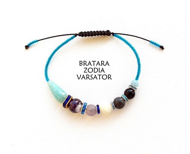 Bratara Zodia VARSATOR+Rhinestone