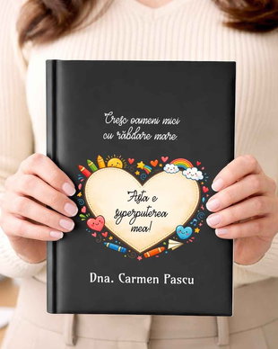 Agendă Personalizată pentru Educatoare | Cadou cu Nume și Mesaj
