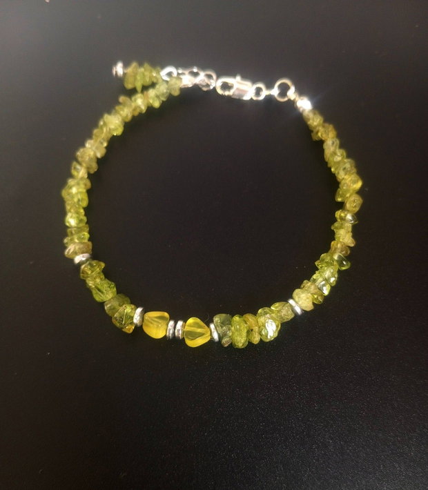 bratara argint cu peridot
