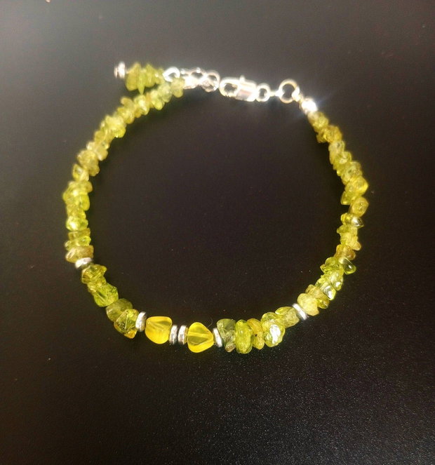 bratara argint cu peridot