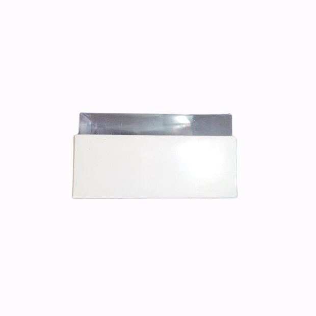 Set 10 buc cutie Carton Alba cu capac din Acetofan transparent 9x9x4 cm
