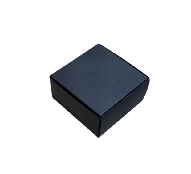 Set 50 Cutii Cadou Carton Autoformare 6×6×3 cm Cutii Ambalare Bijuterii, Cadouri Handmade, Negru
