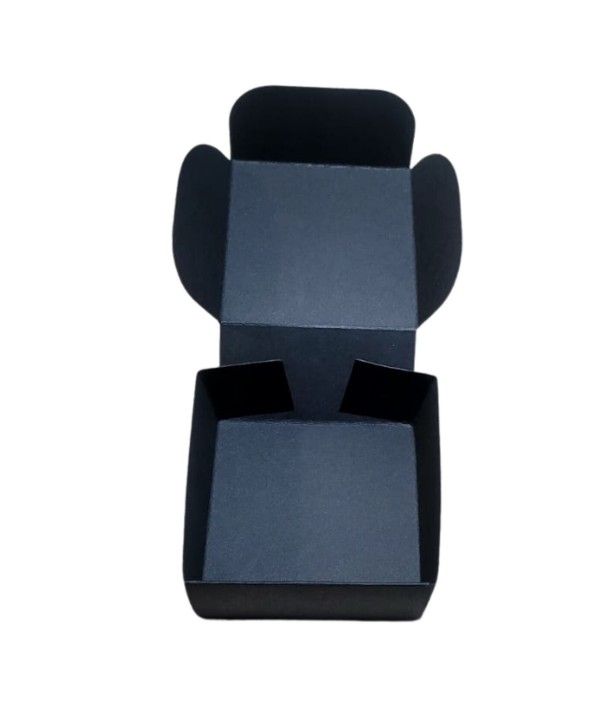 Set 50 Cutii Cadou Carton Autoformare 6×6×3 cm Cutii Ambalare Bijuterii, Cadouri Handmade, Negru