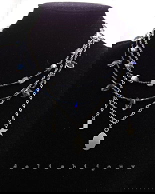 Colier multisirag cu cristale și lanț din inox statement modern minimalist (cod1424)