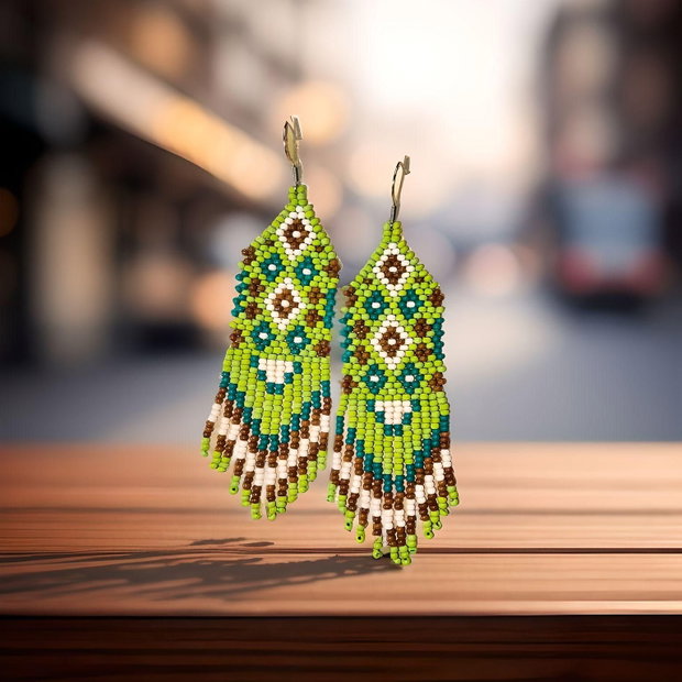Cercei handmade Frunze de Primăvară