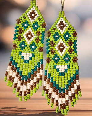 Cercei handmade Frunze de Primăvară