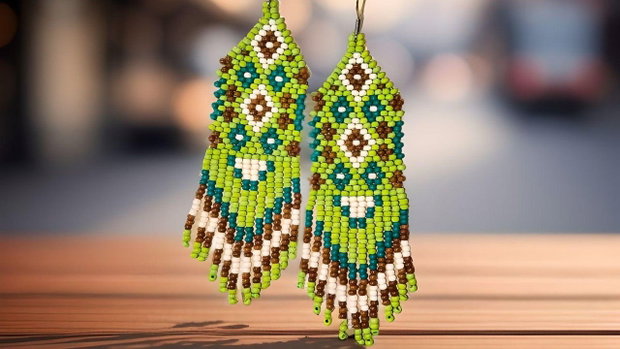 Cercei handmade Frunze de Primăvară
