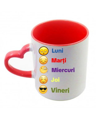 Cană personalizată zilele săptămânii