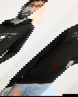 Tommy Hilfiger hanorac cu glugă pentru bărbați, din bumbac