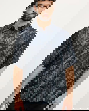 Armani Exchange cămașă pentru bărbați, cu vâscoză