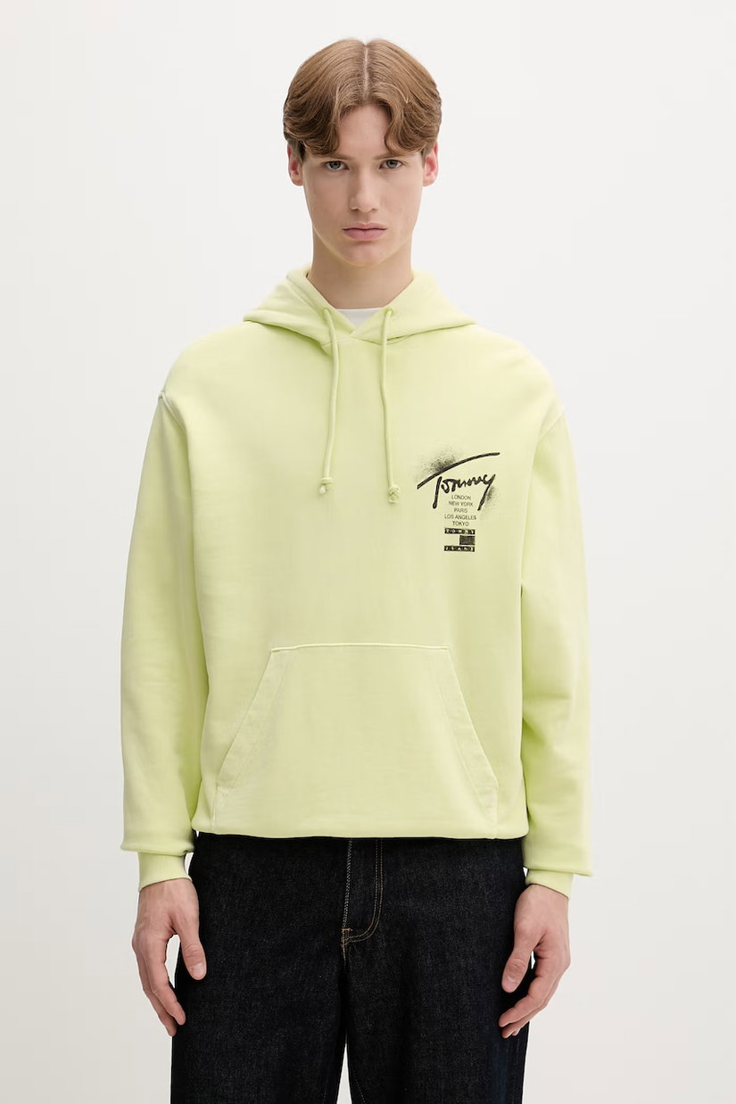 Tommy Jeans hanorac cu glugă bărbătesc din bumbac