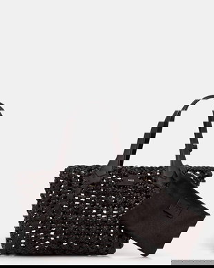 BOSS geantă shopper de damă din piele Lenah Tote W