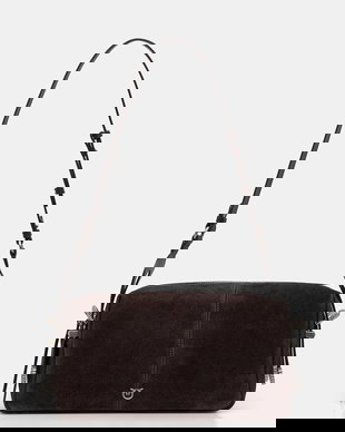 Pinko geantă baguette de damă din piele întoarsă