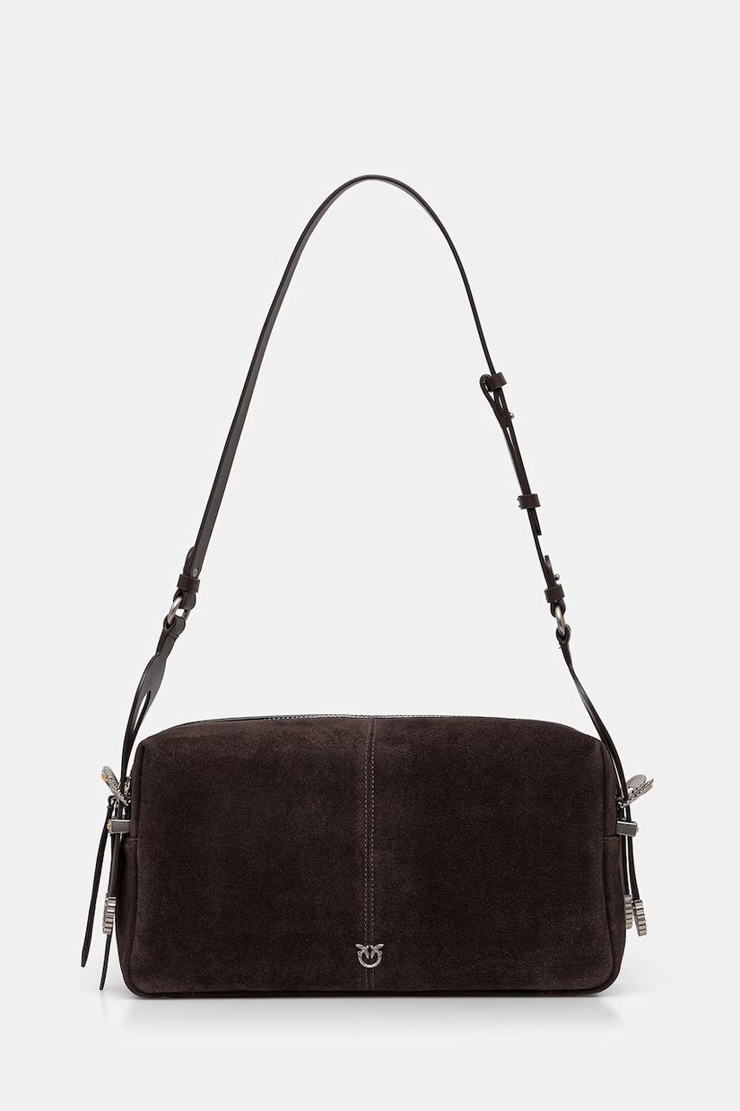 Pinko geantă baguette de damă din piele întoarsă