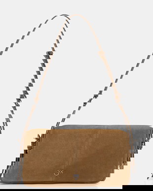 Pinko geantă baguette de damă din piele întoarsă