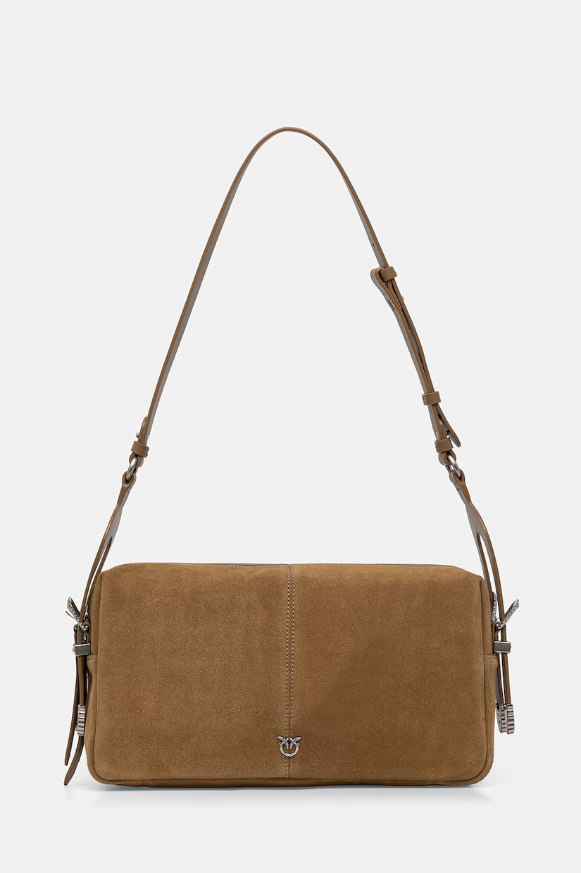 Pinko geantă baguette de damă din piele întoarsă