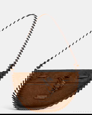 Marc O'Polo geantă crossbody de femei din piele întoarsă