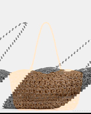 Hoss Intropia geantă de plajă damă împletită