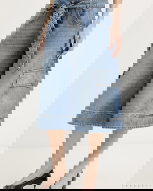 Pinko pantaloni scuți cargo damă din denim