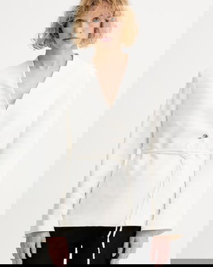 Calvin Klein sacou cu două rânduri de nasturi de damă cu vâscoză