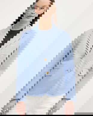 Tommy Hilfiger Sacou cu un singur rând de nasturi de femei cu bumbac