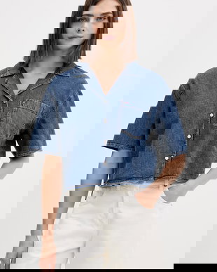 Tommy Jeans cămașă pentru femei, din denim