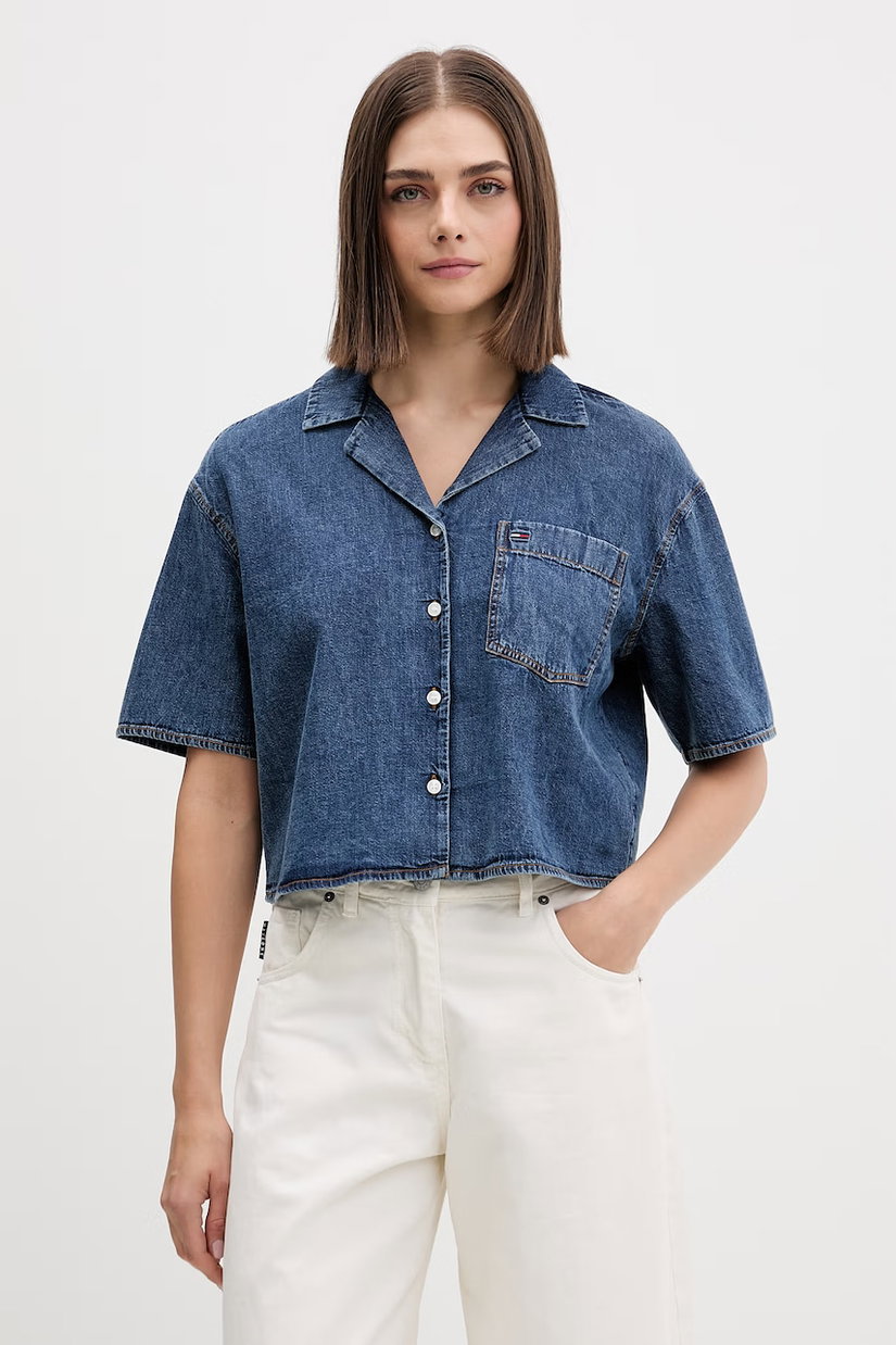 Tommy Jeans cămașă pentru femei, din denim