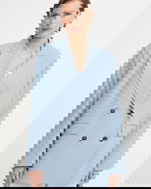 Max&Co. sacou cu două rânduri de nasturi pentru femei cu amestec de lână MCOEGIZIO