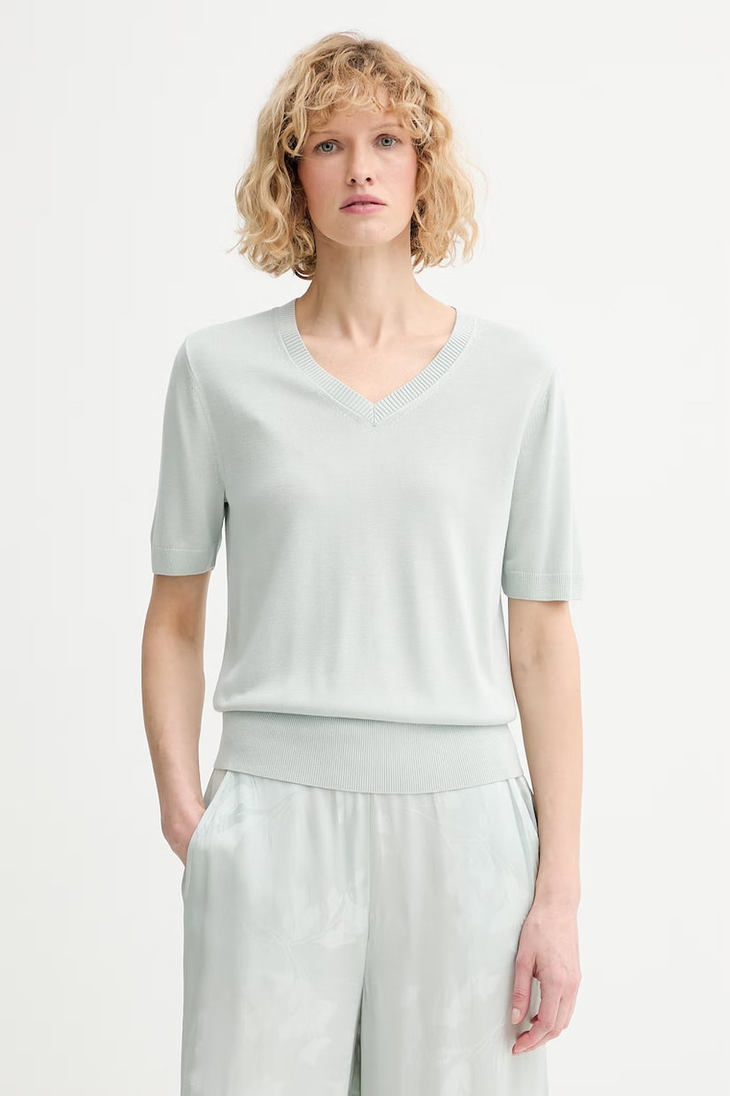 Calvin Klein pulover cu mânecă scurtă de damă din vâscoză